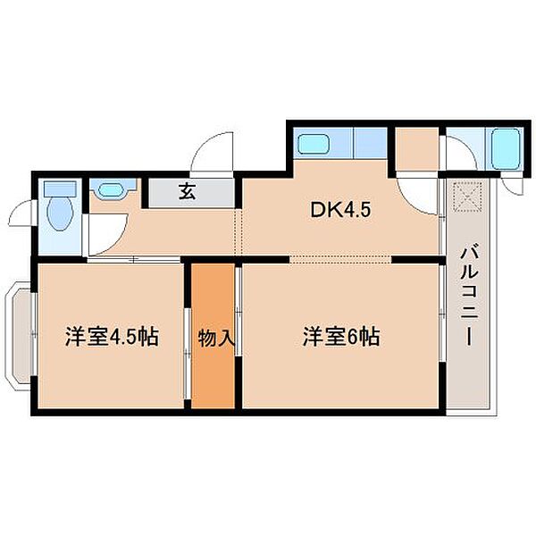 F.Sマンション栄町 ｜奈良県奈良市三条栄町(賃貸マンション2DK・2階・40.00㎡)の写真 その2