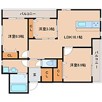 アイメゾン誓願時  ｜ 京都府木津川市木津宮ノ堀（賃貸アパート3LDK・3階・73.08㎡） その2