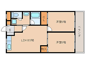 奈良県生駒市小瀬町（賃貸マンション2LDK・3階・44.55㎡） その2