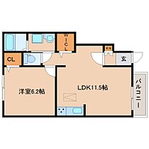 奈良県生駒市有里町（賃貸アパート1LDK・1階・41.13㎡） その2