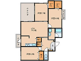 奈良県奈良市菅原東2丁目（賃貸マンション3LDK・3階・76.49㎡） その2