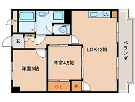 奈良県奈良市山陵町（賃貸マンション2LDK・4階・54.00㎡） その2