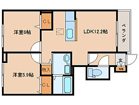 奈良県奈良市敷島町1丁目（賃貸アパート2LDK・1階・55.00㎡） その2