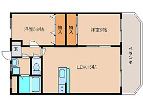 奈良県奈良市富雄北3丁目（賃貸マンション2LDK・2階・60.10㎡） その2