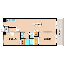 奈良県奈良市学園北1丁目（賃貸マンション2LDK・2階・60.00㎡） その2