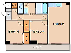 フォレスタコート 302 ｜ 奈良県橿原市雲梯町899（賃貸マンション2LDK・3階・59.78㎡） その2