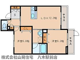 奈良県橿原市内膳町3丁目9-10（賃貸マンション2LDK・1階・57.84㎡） その2