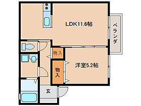 奈良県橿原市新賀町（賃貸アパート1LDK・1階・42.14㎡） その2