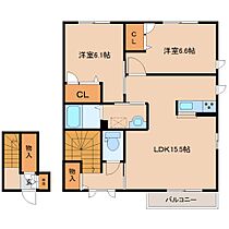 奈良県橿原市五条野町2001-3（賃貸アパート2LDK・2階・57.88㎡） その2