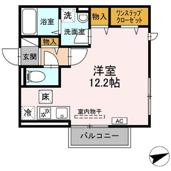 サンリット 105｜鳥取県米子市旗ヶ崎2丁目(賃貸アパート1R・1階・32.95㎡)の写真 その2