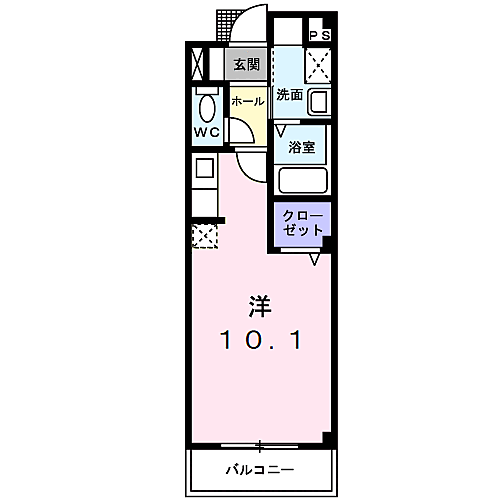 ピュアセルト森尾II 103｜鳥取県米子市西福原4丁目(賃貸マンション1R・1階・27.25㎡)の写真 その2