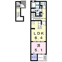 ヒカルサ米子II 203 ｜ 鳥取県米子市皆生温泉2丁目（賃貸アパート1LDK・2階・38.81㎡） その2