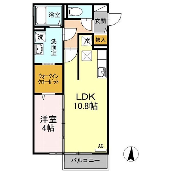 ミーニャ・カステーロ 106｜鳥取県米子市東福原5丁目(賃貸アパート1LDK・1階・43.82㎡)の写真 その2