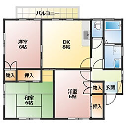 サニークレスト 3DKの間取図画像