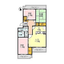 大東マンション 3LDKの間取図画像