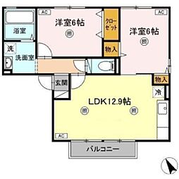 間取図画像 2LDK