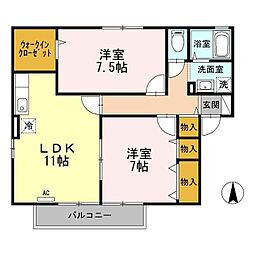 間取図画像 2LDK
