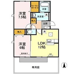 ヴィータフェリーチェ 2LDKの間取図画像