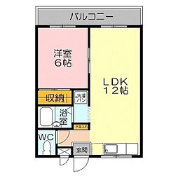 アトリエコート 1LDKの間取図画像