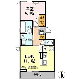 グリーンガーデン 1LDKの間取図画像