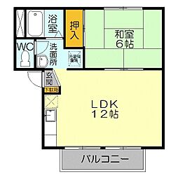 ラディッシュMTB 1LDKの間取図画像
