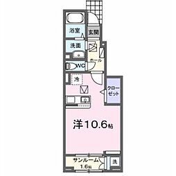 (仮)観音寺新町2丁目アパート ワンルームの間取図画像