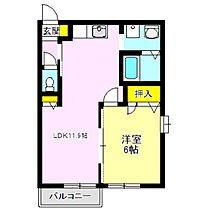 ウェルスフィールドＢ 201 ｜ 群馬県高崎市元島名町（賃貸アパート1LDK・2階・38.50㎡） その2