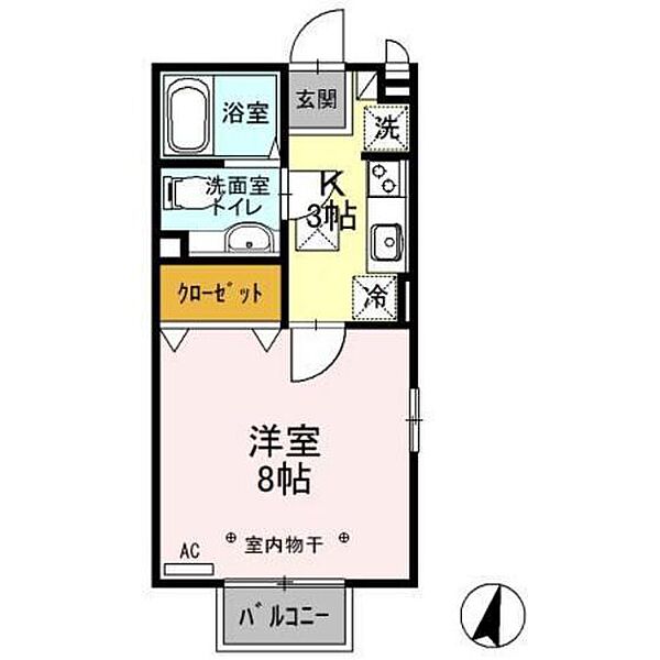 グローリア A101｜群馬県高崎市和田多中町(賃貸アパート1K・1階・26.71㎡)の写真 その2