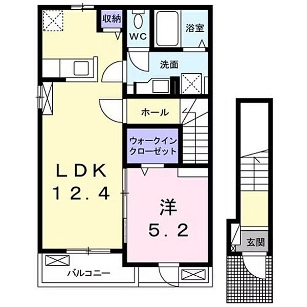 インテルメッツォ北藤II 201｜群馬県藤岡市森(賃貸アパート1LDK・2階・46.54㎡)の写真 その2