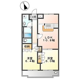 スプリーム　アイ 1階2LDKの間取り