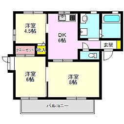 ヴィクトワールB棟 2階/202