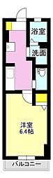 ルミエール県立女子大前B 1Kの間取図画像