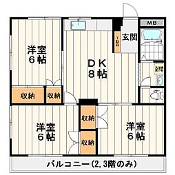 間取図画像 3DK