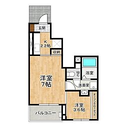 パストラル・グレイス 2Kの間取図画像