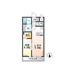 ラウレア 1LDKの間取図画像