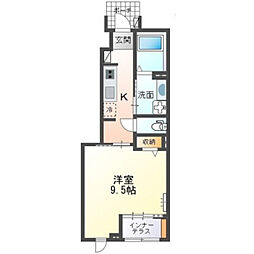 コモドピノ5 1Kの間取図画像
