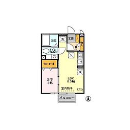 エスペランサA 1LDKの間取図画像