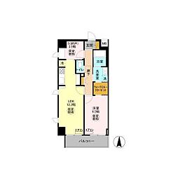 リオグランデ 1SLDKの間取図画像
