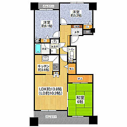 ラクシア荒川沖 3LDKの間取図画像