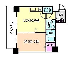 リオ城北 1LDKの間取図画像