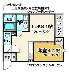 kit石橋阪大前 1LDKの間取図画像