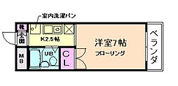 ステラ蛍池 1Kの間取図画像