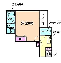 ヘーベルメゾン井口堂 1Kの間取図画像
