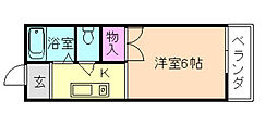 サマックスしぶやハイツ ワンルームの間取図画像