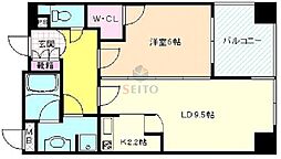 エステムプラザ梅田中崎町2 1LDKの間取図画像