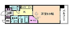 ア・ミュゼ新大阪 1Kの間取図画像