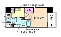新大阪南グランドマンション 1Kの間取図画像