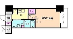 エステムコート新大阪6エキスプレイス 1Kの間取図画像