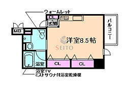 フロンティアゲート淀川 ワンルームの間取図画像