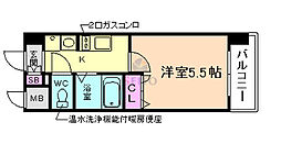 エスリード新大阪SOUTH 1Kの間取図画像